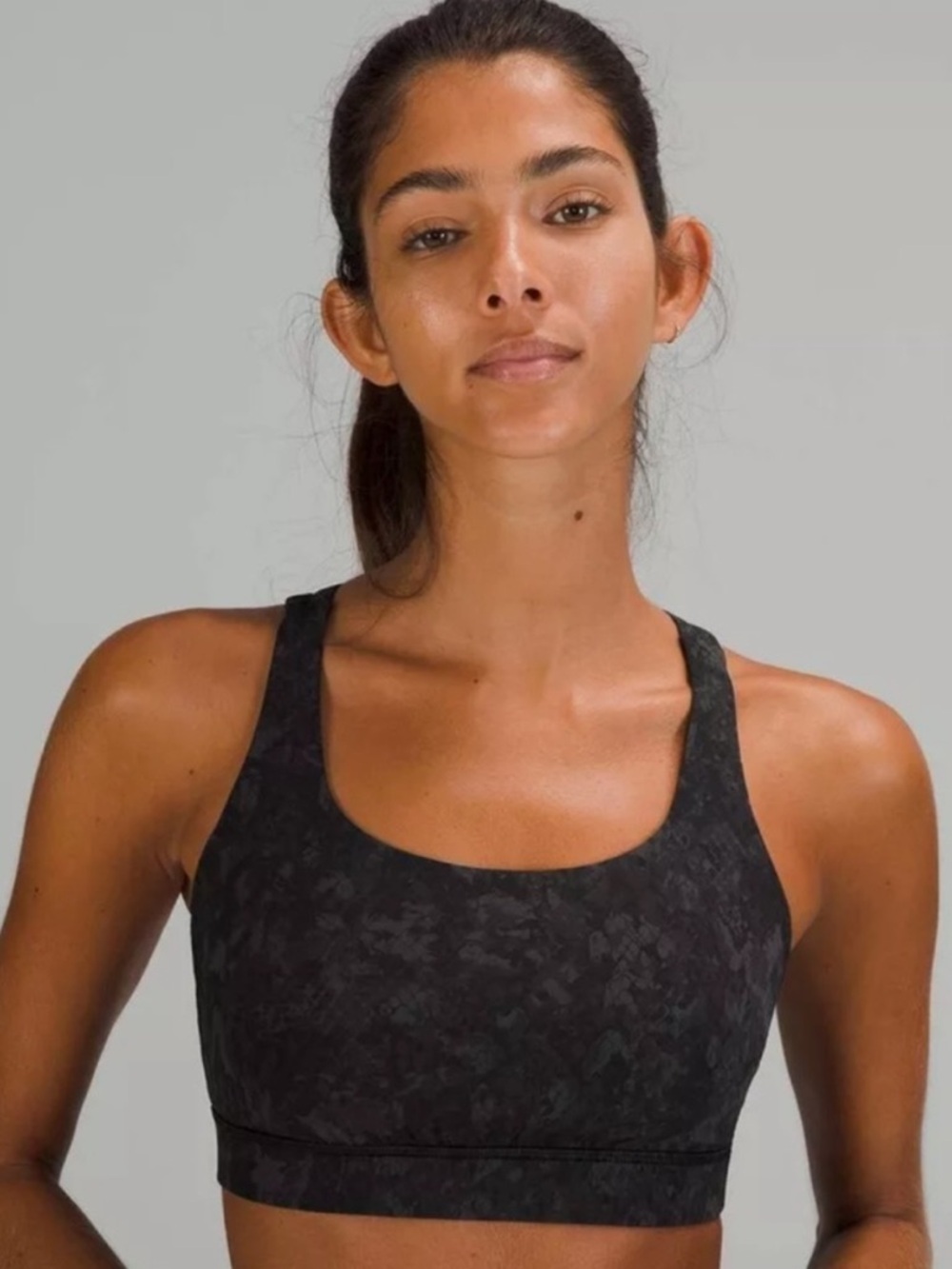 Lululemon Energy Sports Bra in Black Snakeskin print